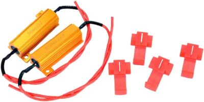 MACHSWON Universal Fit 50W 6 Ohm Canbus Decoder LED Headlight Flicker Harness (1 Pair), Bulbs Resistor Decoders Error Free Conversion Kit, Warning Canceller Capacitors - Image 3