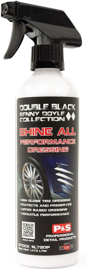 51Lj3x-GZwL._AC_SL1000_.jpg P&S Professional Detail Products Shine All Performance Dressing – High Gloss Tire & Trim Dressing – Water-Based, Interior/Exterior Use on Rubber, Vinyl & Leather – Pro Detail Finish - 1 Pint - Image 1