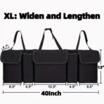 Car Organizers and Storage, Backseat Hanging Organizer with 5 Pockets, Waterproof Collapsible Large Capacity Organization Bag, Interior Accessories Trunk Organizer for Car, SUV, Truck, MPV - Image 2