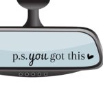 4 x You Got This Rearview Mirror Decal,Car Decal For Women,Rear View Mirror Sticker,Car Window Decal,Vanity Mirror Decal,Affirmation Sticker,Water Bottle Sticker,Car Mirror Sticker,Tumblers Sticker