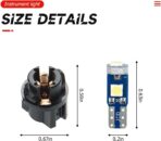 BELOMI 20 Pcs T5 LED Lights for Car Dashboard, High Light Bulb 3030-3SMD Replacement with Twist Lock Socket, Super Bright Light for Instrument Cluster Dashboard Panel Gauge Indicator (Purple) - Image 2