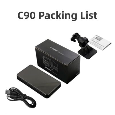 Digital GPS Speedometer Heads Up Display for Cars New HUD MPH Odometer Trip Meter for Trucks Golf cart All Vehicles, 5.3 Inch Big Screen, USB Cable Plug & Play (C90) - Image 6