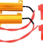 MACHSWON Universal Fit 50W 6 Ohm Canbus Decoder LED Headlight Flicker Harness (1 Pair), Bulbs Resistor Decoders Error Free Conversion Kit, Warning Canceller Capacitors