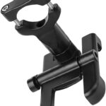 Adjustable Bike Phone Holder Motorcycle Handlebar Mount Aluminum Alloy Black Multifunctional Waterproof Phone Mount for Cycling and Motorcycles