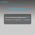 4-Pack Universal Hubcaps Replacement R15 15 inch, Steel Wheel Rim Cover for Most Cars Trucks Sedans SUV, 15" 15 in Wheel Covers Hub Caps (Gray Color) - Image 2