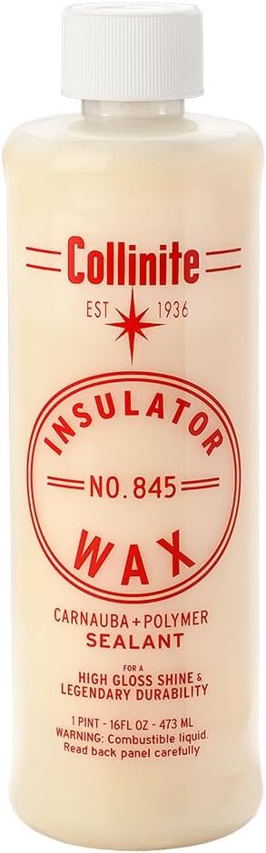 51Optdmx9UL._AC_SL1000_.jpg Collinite 845 Insulator Wax-Easy to Use Carnauba+Polymer Wax Sealant-High Gloss Shine+Durable Hydrophobic Beading & Long Lasting Paint Protection for Cars/Boats/Trucks/RVs & Motorcycles (16 fl oz) - Image 1