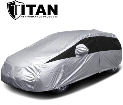 Titan Lightweight Poly 210T Car Cover for Hatchbacks 165-181". Waterproof, UV Protection, Scratch Resistant, Driver-Side Zippered Opening. Fits Prius, Focus, Civic and More. - Image 8