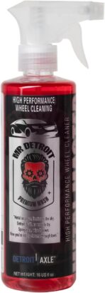 Mr. Detroit - 4pc Wheel & Tire Care Kit Powerful Wheel Cleaner, High-Gloss Tire Shine, Drill Wheel Brush with Soft Wool Microfiber Bristles, Hex Logic Applicator Pad (CL-4DHP062) - Image 3
