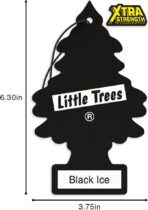 LITTLE TREES Car Air Freshener | Xtra Strength Provides Long-Lasting Scent for Auto or Home | Extra Boost of Fragrance | Black Ice, 24 Air Fresheners - Image 6