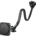 1Zero Magnetic Phone Car Mount 14-Inch Gooseneck Long Arm Extension, Universal Windshield Dashboard Industrial-Strength Suction Cup Car Phone Holder with Strong Magnets (2026 Upgraded for Magsafe)