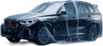 2 Packs Disposable Car Covers Waterproof Dust Protection for Vehicles, Fits Most Sedans, SUV, S(10-18 ft) - Transparent Plastic Car Covers for Travel, Storage, Outdoor Parking Gift Storage Backpack