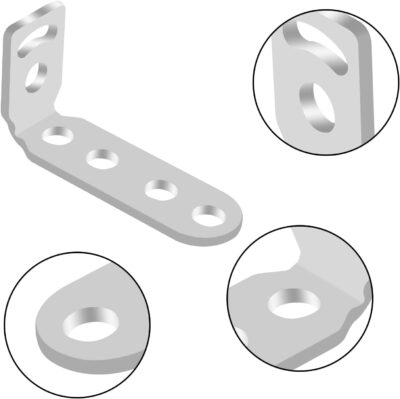 jose2015 Motorcycle Fog Light Bracket L Shaped Mounting Bracket, Universal Extension Holder Spotlight Driving Light Mount Brackets 2PCS - Image 2