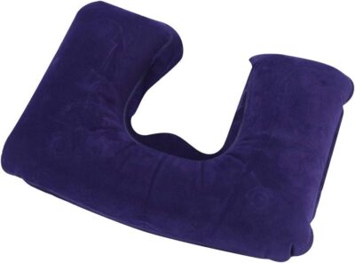 U Shaped Travel Pillow, Portable Lightweight Inflatable U Shape Neck Pillow Soft Headrest Air Cushion - Image 2