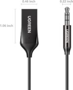 UGREEN Aux to Bluetooth 6.0 Adapter 3.5mm Bluetooth Receiver for Car USB 2.0 to 3.5mm Jack Kit with Built-in Microphone Aux Input for Hands-Free Calls Compatible with Car Speaker and Home Audio - Image 9