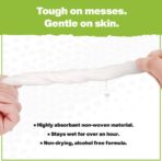 Crocodile Cloth Auto Cleaning Wipes – 100 XL (15" x 10") Disposable Wipes for Car Engine Degreasing, Body Detailing & Tire Cleaning – Cuts Grease, Oil, Adhesives on Hands, Tools, Parts & More - Image 3