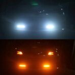 Turn Signal Switch Fog Lights Assembly Universal Car Accessories Sequential Turn Signals 12V LED Light Strip for Daytime Running Lights, Night Running Light, White Amber Flashing LED Light Bar for Car - Image 7