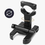 Adjustable Bike Phone Holder Motorcycle Handlebar Mount Aluminum Alloy Black Multifunctional Waterproof Phone Mount for Cycling and Motorcycles - Image 9