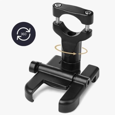 Adjustable Bike Phone Holder Motorcycle Handlebar Mount Aluminum Alloy Black Multifunctional Waterproof Phone Mount for Cycling and Motorcycles - Image 9