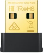 TP-Link Nano 2-in-1 USB Bluetooth WiFi Adapter AC600(Archer T2UB Nano)- Bluetooth 4.2 with 2.4G/5G Dual Band Wireless Network Adapter for Desktop PC, WPA3, Supports Windows 11,10, 8.1,8, 7