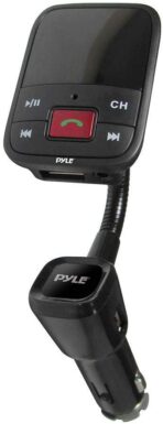 Pyle PBT50 Bluetooth Hands Free FM Radio Transmitter with Micro SD Readers for MP3 Playing, USB Charging Port and AUX Input