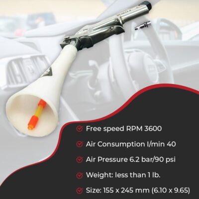 HI-TECH Vortex II Air Cleaning Gun – Pro Auto Detailing Tool for Deep Cleaning Interiors & Exteriors – Uses Air Compressor – Blasts Dust, Dirt & Grime Fast - Image 4