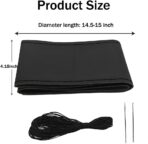 Steering Wheel Cover，Steering Wheel Wrap，Steering Wheel Covers, Wear-Resistant, Sweat-Absorbing, Anti-Slip and Dustproof Fits Most Sedans, SUVs, Trucks, and Vans (Black, Smooth) - Image 2