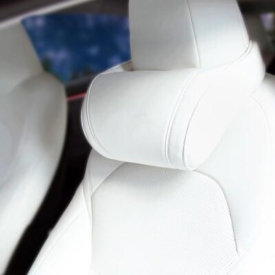 Car Headrest Neck Pillow Support Memory Foam Ergonomic Design Accessory for Driving Seat Fatigue Relief Compatible with Model S X 3 Y & Cybertruck - 1 Piece - Image 2