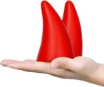 YGMONER Car 3D Devil Horns Sticker (Easy to Find Car in The Parking Lot) Halloween Car Roof Decor Elasticity Foam Bull Horns (Classic Red) - Image 9