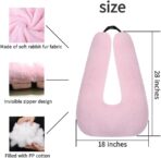 Travel Pillow Cushion for The Back Seat of Car Car Pillow for Kids A Sleeping Artifact Suitable for Long-Distance Travel of Adults and Children Travel Pillow for Kids Pink - Image 3