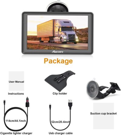 GPS Navigator for Car 7 inch Touch Screen Voice Prompts Turn Direction Speed Limit Warning Free Update Map - Image 7