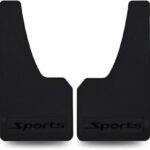 Universal Car Mud Flaps Rubber Mudguard Splash Guards Rubber Mudguard for Universal Sports Mud Flaps Guards Splash Front Or Rear Guards（Black）