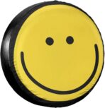 Smiley Face Tire Cover Weatherproof Dustproof Wheel Spare Tire Cover Wheel Protectors Universal Fit for Rv Trailer SUV Truck Camper 14 Inch - Image 2