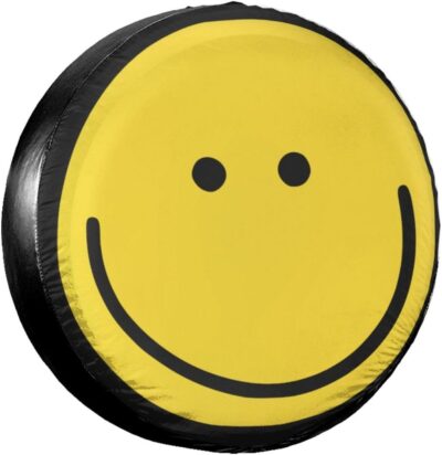 Smiley Face Tire Cover Weatherproof Dustproof Wheel Spare Tire Cover Wheel Protectors Universal Fit for Rv Trailer SUV Truck Camper 14 Inch - Image 2