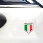 Overdecor Italy Flag Decal Stickers Car Emblem Italian Car Accessories Decorations Chrome Shield Flag Sticker Decals for Cars Truck Vehicles, 2 Pack - Image 5
