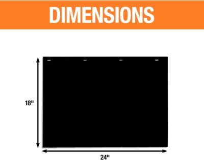 Buyers Products RC18PPB Black Polymer Mud Flaps, 24x18 Inch, Super Durable, Cold Weather Resistant, Impact Resistant Splash Guards for Trucks, Semi Trucks & Trailers, Mud Flaps are NOT Rubber, 2 Pack - Image 4