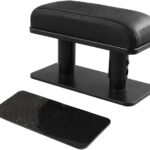 Car Elbow Support Pad, Adjustable Height Armrest Rest Pad for Auto Door, General PU Leather Automotive Central and Side Booster Pad for All Seasons, Universal Car Accessories (Black)