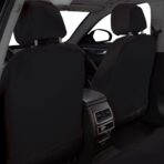 Flying Banner Car Seat Covers Front Seats Rear Bench Polyester car seat Protectors Easy installations Rear Bench Split Classic Man Lady Truck Soid Black - Image 3