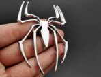 2PCS 3D Spider Emblem Car Sticker Metal Chrome Silver Spider Badges Sticker for Universal Car Vehicle, Truck, Motorcycle, RV, Scooter, SUV, Door, Window for Headphone Decorations(Silver-B0C22ZMFK8)