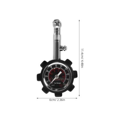 High-Precision Mechanical Tire Pressure Gauge with Black Protective Case Small Vehicle Tire Air Gauge Tool for Car Pressure Replacement and Monitoring - Image 2