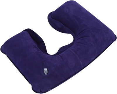 U Shaped Travel Pillow, Portable Lightweight Inflatable U Shape Neck Pillow Soft Headrest Air Cushion - Image 3