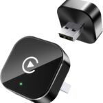 Wireless CarPlay Adapter for Apple iPhone & Android, 2-in-1 Adapter Convert Wired to Wireless Dongle