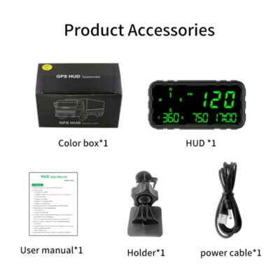 Heads Up Display for Car Digital GPS Speedometer kit MPH Odometer Automotive Compass for Dashboard HUD Fatigued Driving Alert Speeding Alarm for Trucks Golf cart All Vehicles (C3012) - Image 6