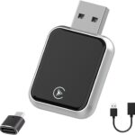 2026 Upgraded USB Wireless CarPlay Adapter for iPhone, Bluetooth 5.3 and Wi-Fi 6, Automatic & Zero-Delay Connection, Android auto Carplay Wireless Adapter for Android and iOS Systems. (Light Gray)