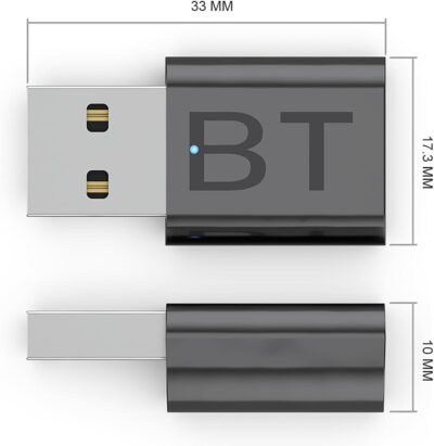 USB Bluetooth Car Kit,Mini 2-in-1 5.4 Bluetooth Receiver Adapter for Car Music/Stereo Audio,Plug-and-Play,(Aux in) with 3.5mm Cable (Receiver) - Image 5