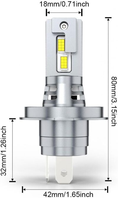 CHUSYYRAY 7" Round Compatible with Ford Deluxe LED Headlight Assembly 1939 1940 1941 1942-1951 for Off-road, DOT Approved, High Low Beam Clear Lens Glass, 6000K 10000LM White, Pack of 2 - Image 8