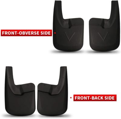 RMOURTEKK Mud Flaps Compatible with Dodge Ram 2009-2018 1500 2500 3500 & 2019-2024 Ram 1500 Classic Without OEM Fender Flares Custom Front and Rear Mud Guard Set（4pcs-Set） - Image 3