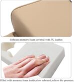 Car Center Console Pad with Front Storage Pocket for Phone,PU Leather Armrest Cushion with Cup Holder,Elbow Rest Pillow,Universal Car Armrest Seat Box Cover Protector for Most Vehicles - Image 3