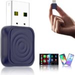 CarlinKit Mini Ultra 2-in-1 Wireless Android Auto for Android 11+ & Wireless CarPlay Adapter for iOS 10+, USB-C/A, Plug & Play, Low Latency, Mini USB Design for OEM Cars, Dark Blue