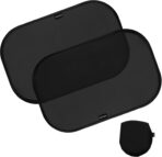 Car Window Shades for Baby 19” x 12” (2 Pack) Cling, Blocks 99.98% UVR, Sun Shade Blocker, Glare Shield Protection, Side Car Window Screens, Mesh Window Shades for Baby, Black - Image 6