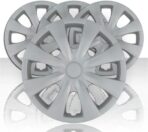 Upgrade Your Auto Set of Four 15' Silver Hubcap Wheel Covers for Toyota Corolla 2009-2013 (Push-on) - Image 2